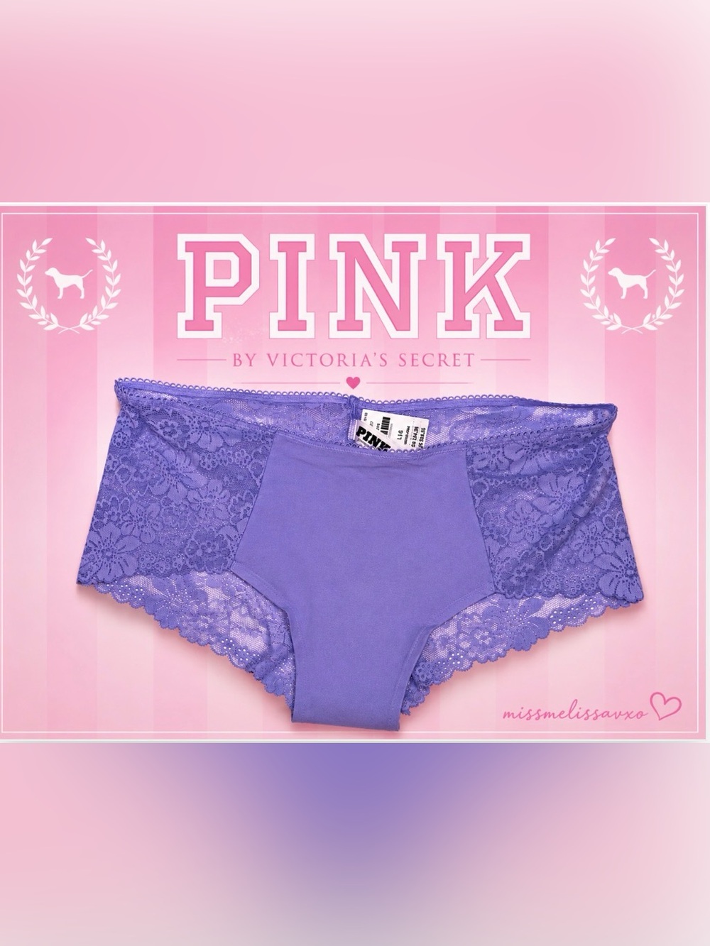 Victoria’s Secret NWT NEW Lavender Lace cheeky  Panty large